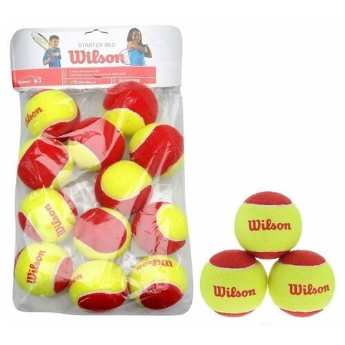 Мяч Wilson Starter Red WRT137100 12 шт. желтый/красный