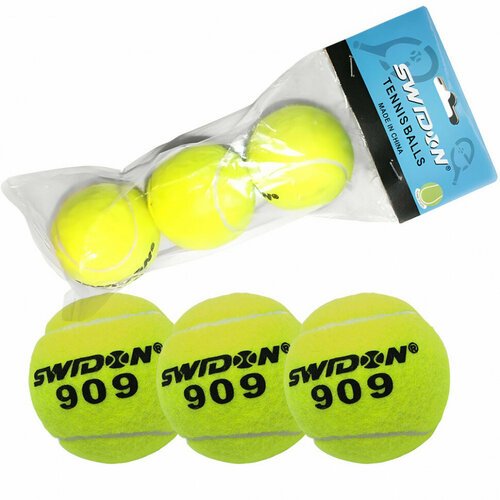 Мячи для большого тенниса Swidon 909 3 шт. (в пакете) E29373