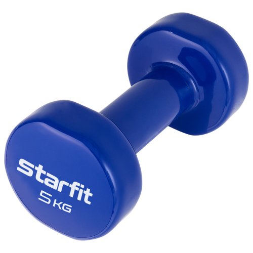 Гантель виниловая Core DB-101, 5 кг, темно-синий, Starfit