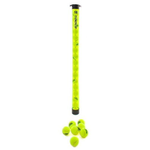 Собиратель мячей / Туба для сбора теннисных мячей TOOLZ на 18 мячей зеленая