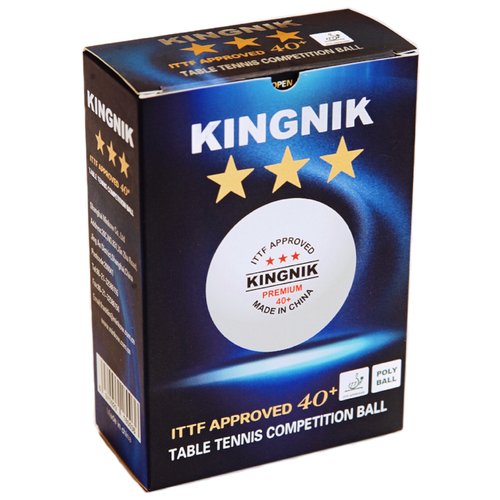 Kingnik Мячи для настольного тенниса KINGNIK 3* 40+ PREMIUM (6шт)