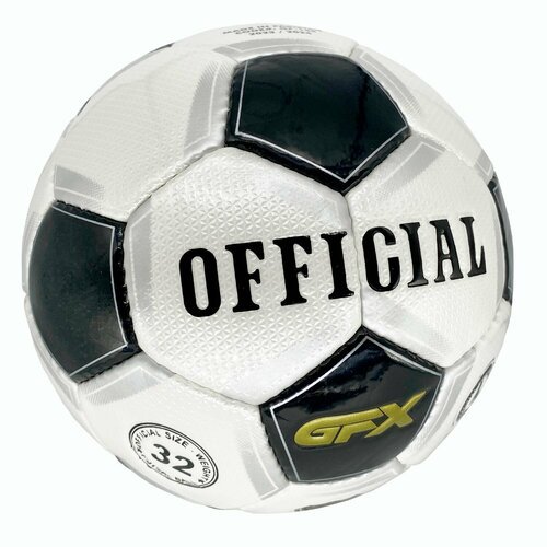 Мяч футбольный GFX official бело-черный, размер 4