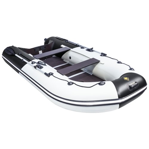Надувная лодка Ривьера Компакт 3400 СК светло-серый/черный