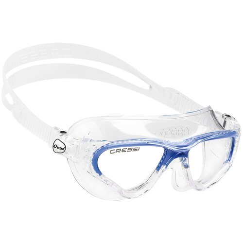Очки для плавания CRESSI COBRA, синяя рамка/прозрачный силикон
