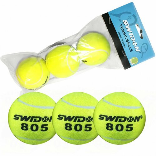Мячи для большого тенниса Swidon 805 3 шт. (в пакете) E29375