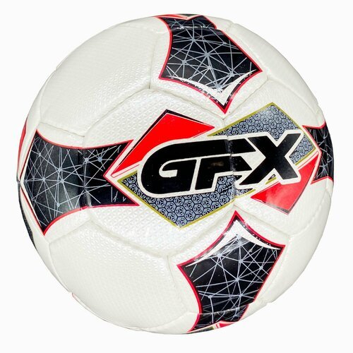 Мяч футбольный GFX бело-красный, размер 4