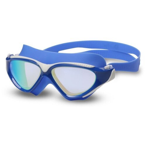 Очки для плавания (полумаска) INDIGO GRASSHOPPER зеркальные S991M Синий
