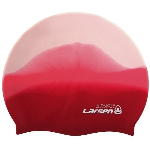 Шапочка плавательная Larsen MC33, силикон, роз/бел