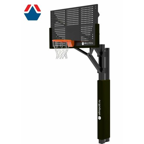 Стойка баскетбольная под бетонирование с металлическим щитом вынос 1200мм