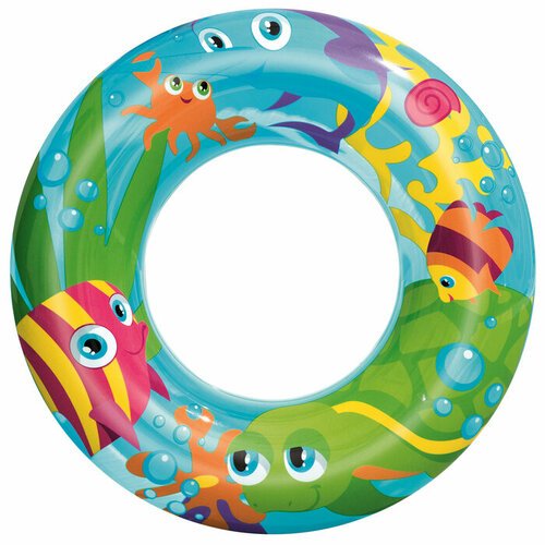 Детский надувной круг Bestway 'Морской мир' для плавания и купания, диаметр 56 см, 3-6 лет