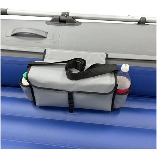Бортовая сумка с лямкой на ликтрос надувной лодки пвх серый (40 x 20 x 12 см)
