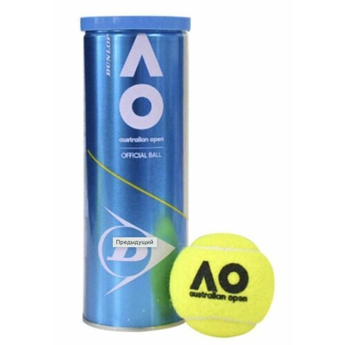 Мяч теннисный Dunlop Australian Open All Court Банка металл 3 мяча