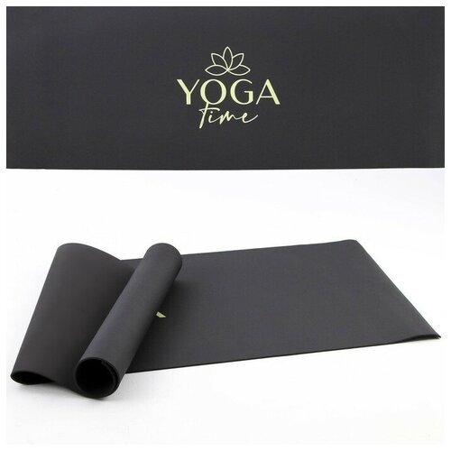 Коврик для йоги 'Yoga time', 173 * 61 * 0,4 см/ коврик для спорта/ товары для гимнастики/ для йоги/ коврик для фитнеса.