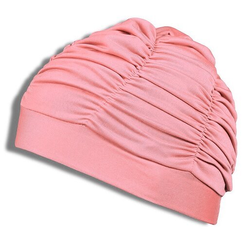 Шапочка для плавания ткань LUCRA SM женская с драпировкой SM-092 Розовый