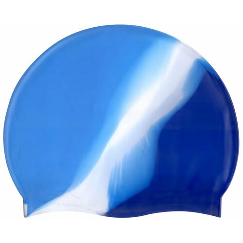 Шапочка для бассейна силиконовая детская/подростковая Light Swim С/LS5, обхват головы 50-55 см, цвет 104, Голубой/Белый/Синий