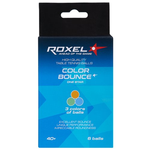 Мяч для настольного тенниса Roxel 1* Color Bounce, 6 шт.