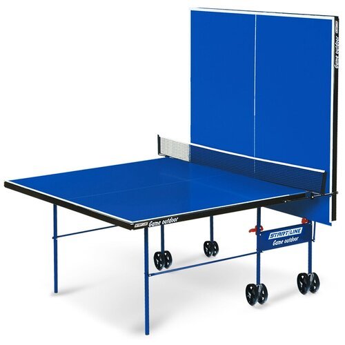 Теннисный стол всепогодный Start Line Game Outdoor blue любительский, с встроенной сеткой