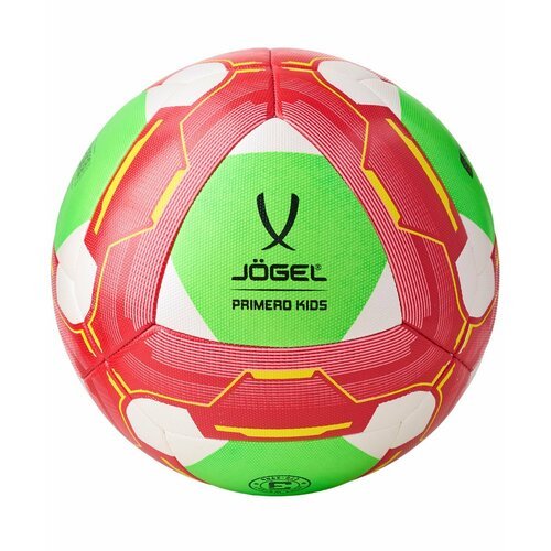 Мяч футбольный Primero Kids, №3, белый/красный/зеленый