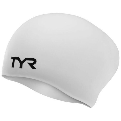 Шапочка силиконовая TYR Long Hair Wrinkle-Free Silicone Cap, цвет 100 (White)