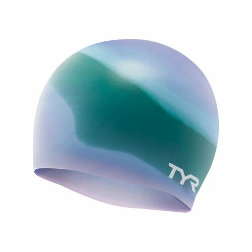 Шапочка для плавания TYR Multi Silicone Cap, LCSM-528, силикон, зеленый, фиолетовый