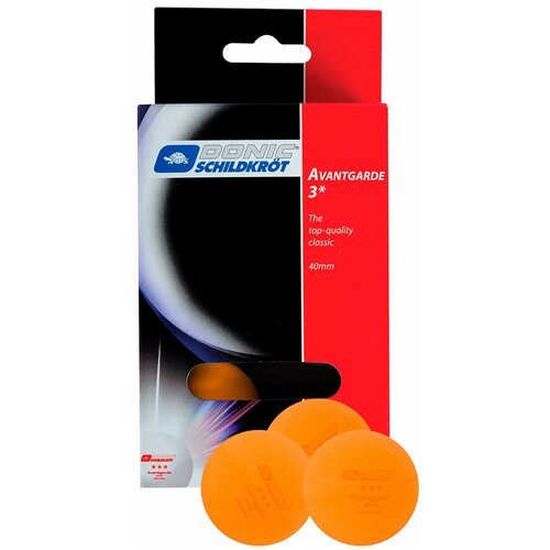 Мячики для н/тенниса Donic Avantgarde 3 6 шт. оранжевый ()