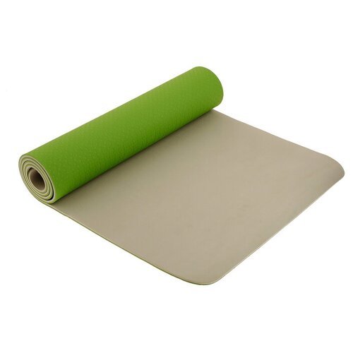 Sangh Коврик для йоги 183 × 61 × 0,8 см, двухцветный, цвет зелёный