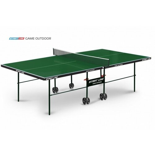 Теннисный стол Start line Game Outdoor (зеленый/с сеткой)