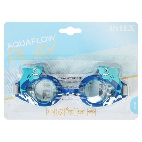 Очки INTEX, для плавания, от 3 до 8 лет, обхват 48-52 см, цвет микс