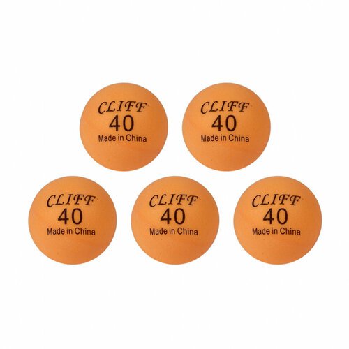 Шарик для настольного тенниса CLIFF 40mm (Оранжевый, 5шт)