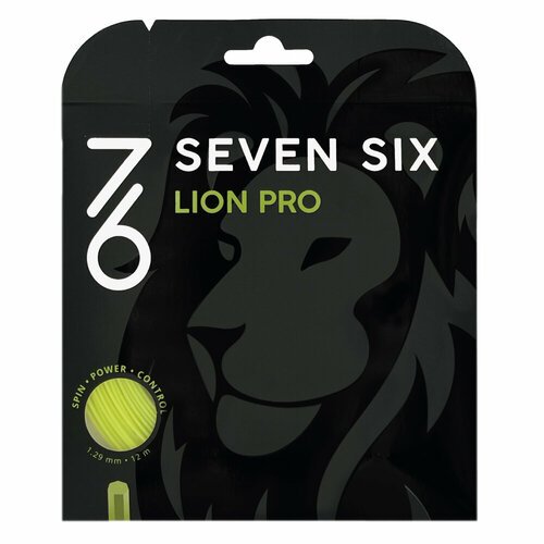 Струна для тенниса 7/6 12m Lion Pro, Yellow, 1.24
