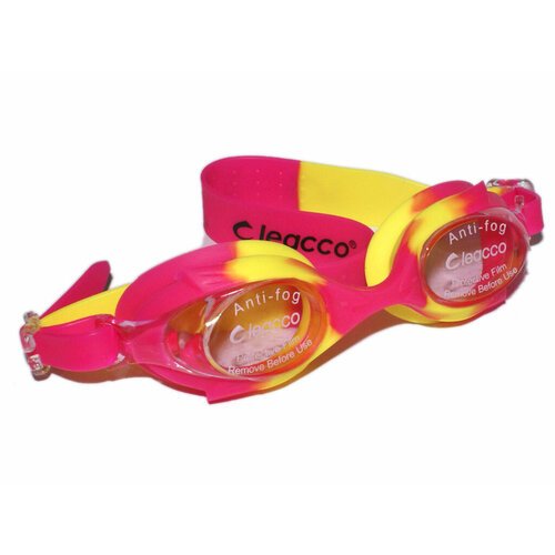 Очки для плавания подростковые LEACCO : SG700 (Розово-жёлтые)
