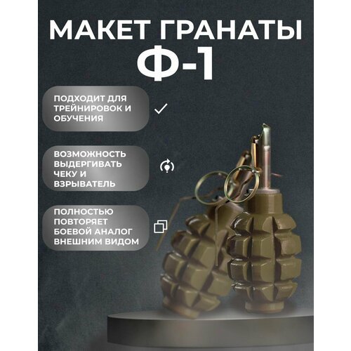 Макет гранаты Ф1 (чугун) Учебно-тренировочный
