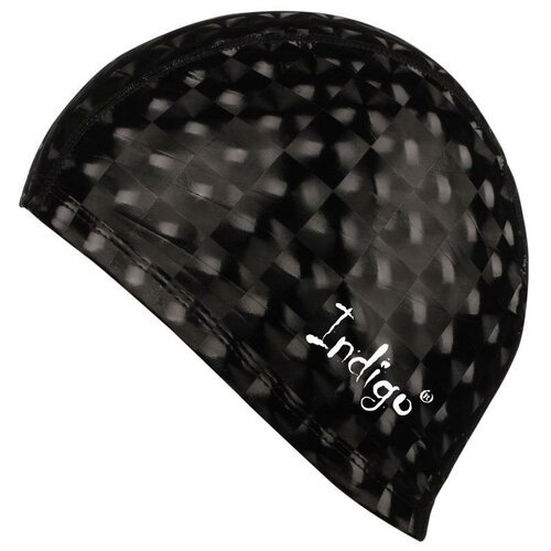 Шапочка для плавания ткань прорезиненная с эффектом 3D INDIGO IN047 Черный