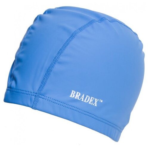 Шапочка для плавания текстильная покрытая ПУ, синяя Bradex (SF 0367) SF 0367