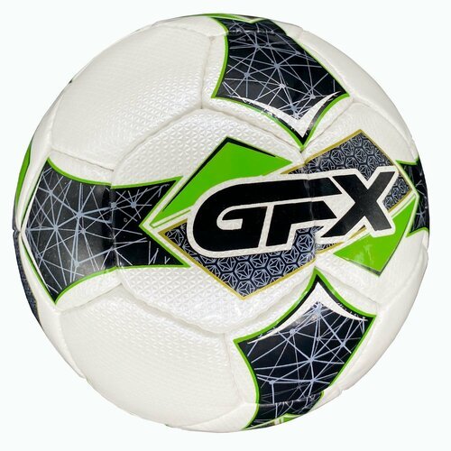 Мяч футбольный GFX бело-зеленый, размер 4