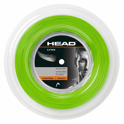Теннисная струна HEAD Lynx 200 метров Зеленый лайм 281794-17GE (Толщина: 125)