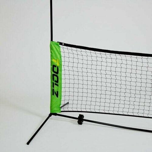 Сетка для большого тенниса детская TOOLZ с регулируемой высотой, 3м х 0,8 м / 1,6 м, черная