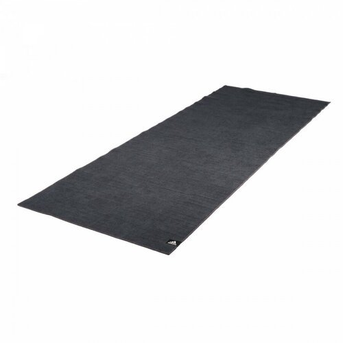 Тренировочный коврик (мат) для горячей йоги Adidas черный (173 см, Текстиль, Adidas, 2 мм, 670, 50, 50)