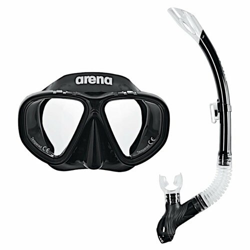 Маска и трубка ARENA Premium Snorkeling Set 002018 (черный (002018/505))
