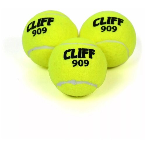 Мячи для большого тенниса CLIFF 909, 3 штуки в пакете