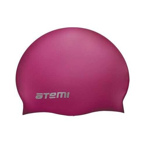 Шапочка для плавания Atemi, силикон, вишневая, Sc104