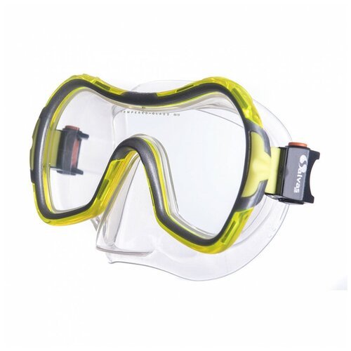 Маска для плавания Salvas Viva Sr Mask, арт.CA535S1GYSTH,закаленное стекло, силикон, р.Senior, желтый
