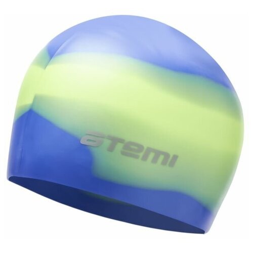 Шапочка для плавания ATEMI MC209, желтый/зеленый/синий