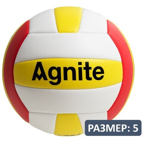 Мяч волейбольный клееный Agnite Volleyball Basic размер 5