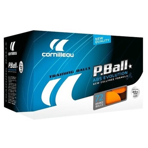Теннисные мячи Cornilleau P-Ball ABS Evolution 1*, 40+ (72 шт., оранжевый)