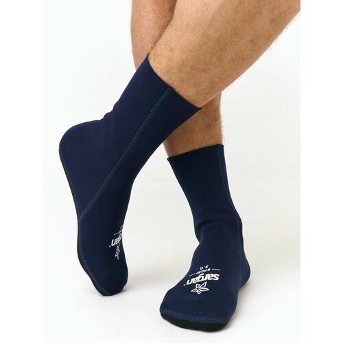 Неопреновые носки 2мм унисекс для водного спорта SARGAN Sport 1030/BL Темно-Синий размер (46-47)
