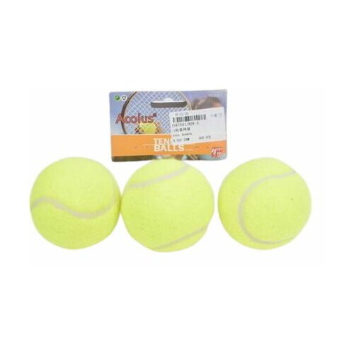 Мяч теннисный ярко-желтый (3шт) в пакете