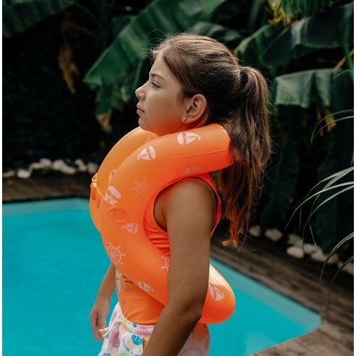 Жилет-восьмерка для плавания детский 25х35 см, размер S, China Dans, надувной, цвет оранжевый, для детей