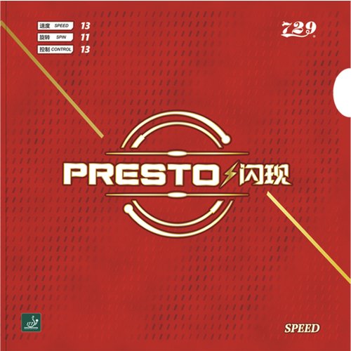 Накладка для настольного тенниса 729 Presto-Speed (цвет: красный / 2.1 мм)