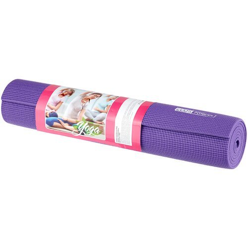 Коврик для йоги ECOS 002879, 173х61х0.6 см фиолетовый 0.6 см